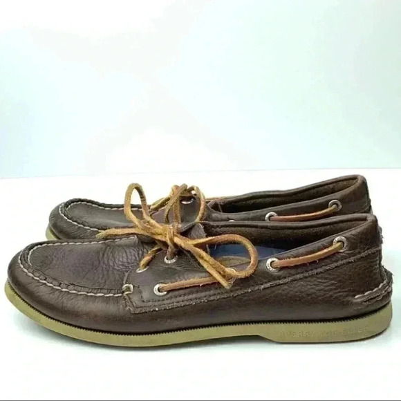 Sperry Topsider mens loafers size 8 brown leather - Picture 4 of 11